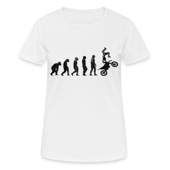 Moto Cyclomoteur Motocross Cadeau Motocycliste - T-shirt respirant Femme - blanc - Devant - AI Model Female 172 dark (172cm)