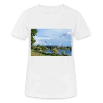 Weserstadion - Frauen T-Shirt atmungsaktiv - Weiß - Vorne - AI Model Female 172 dark (172cm)