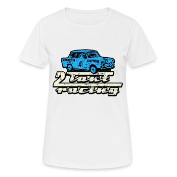 Trabi 2 Takt Racing - Frauen T-Shirt atmungsaktiv - Weiß - Vorne - AI Model Female 172 dark (172cm)
