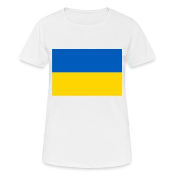 Flagge Ukraine - Frauen T-Shirt atmungsaktiv - Weiß - Vorne - AI Model Female 172 dark (172cm)