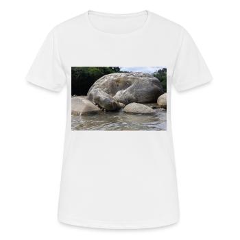 roche sur la rivière - T-shirt respirant Femme - blanc - Devant - AI Model Female 172 dark (172cm)