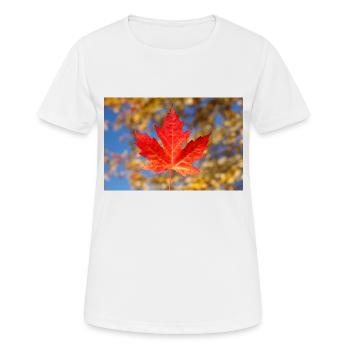 Rotes Ahornblatt - Frauen T-Shirt atmungsaktiv - Weiß - Vorne - AI Model Female 172 dark (172cm)