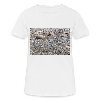galets de plage - T-shirt respirant Femme - blanc - Devant - AI Model Female 172 dark (172cm)