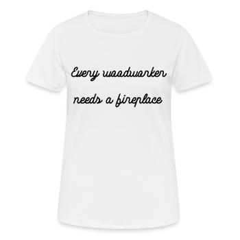 Lumber Forestry Funny Craftsmen Design Joke - Women's Breathable T-Shirt - white - Front - AI Model Female 172 dark (172cm)