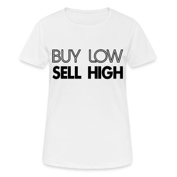Bitcoin Trading Crypto Stocks - T-shirt respirant Femme - blanc - Devant - AI Model Female 172 dark (172cm)