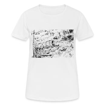 MTB MTB bike BMX - Frauen T-Shirt atmungsaktiv - Weiß - Vorne - AI Model Female 172 dark (172cm)