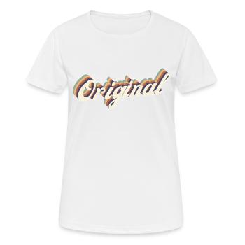 Original - T-shirt respirant Femme - blanc - Devant - AI Model Female 172 dark (172cm)