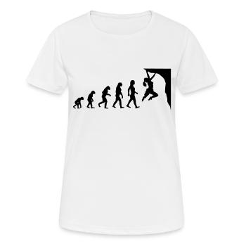 Evolution femme escalade bloc - T-shirt respirant Femme - blanc - Devant - AI Model Female 172 dark (172cm)