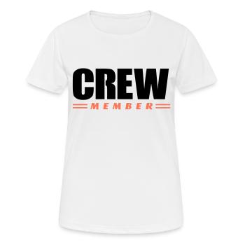 Membre d’équipage - T-shirt respirant Femme - blanc - Devant - AI Model Female 172 dark (172cm)