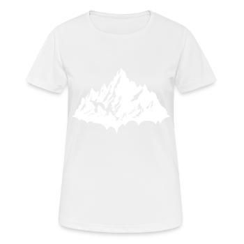 Mountains Nature Silhouette - Women's Breathable T-Shirt - white - Front - AI Model Female 172 dark (172cm)