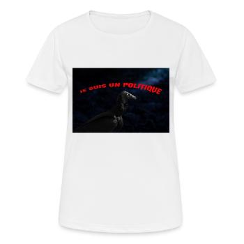 je suis un politique - T-shirt respirant Femme - blanc - Devant - AI Model Female 172 dark (172cm)