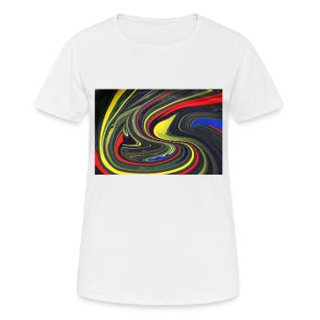 Tourbillons colorés de couleur - T-shirt respirant Femme - blanc - Devant - AI Model Female 172 dark (172cm)