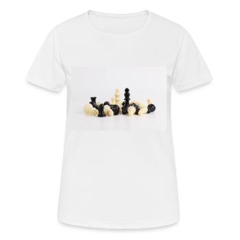 Chess pieces - Women's Breathable T-Shirt - white - Front - AI Model Female 172 dark (172cm)