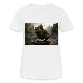 Ratte City 2 - Frauen T-Shirt atmungsaktiv - Weiß - Vorne - AI Model Female 172 dark (172cm)