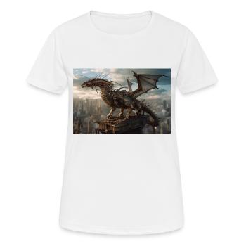 Dragon 1 - Frauen T-Shirt atmungsaktiv - Weiß - Vorne - AI Model Female 172 dark (172cm)