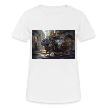 Cité des rats - T-shirt respirant Femme - blanc - Devant - AI Model Female 172 dark (172cm)