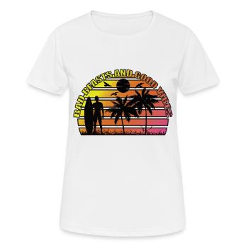 T-shirt Surfer fait de jersey doux et de vibrations estivales - T-shirt respirant Femme - blanc - Devant - AI Model Female 172 dark (172cm)