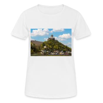 Reichsburg Cochem Rheinland - Frauen T-Shirt atmungsaktiv - Weiß - Vorne - AI Model Female 172 dark (172cm)