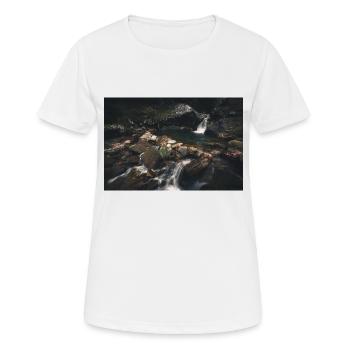 Mauvaise humeur sombre longue exposition - T-shirt respirant Femme - blanc - Devant - AI Model Female 172 dark (172cm)