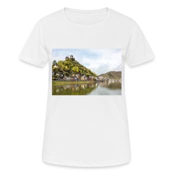 Reichsburg Cochem Rheinland - Frauen T-Shirt atmungsaktiv - Weiß - Vorne - AI Model Female 172 dark (172cm)