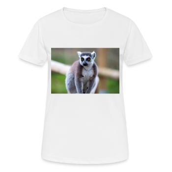 Lémurien à queue annelée (en allemand Katta) Lémurien catta - T-shirt respirant Femme - blanc - Devant - AI Model Female 172 dark (172cm)