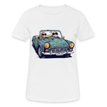 Denise and roger in a convertible - Women's Breathable T-Shirt - white - Front - AI Model Female 172 dark (172cm)