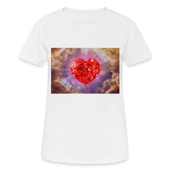 Le cœur de Dieu. - T-shirt respirant Femme - blanc - Devant - AI Model Female 172 dark (172cm)