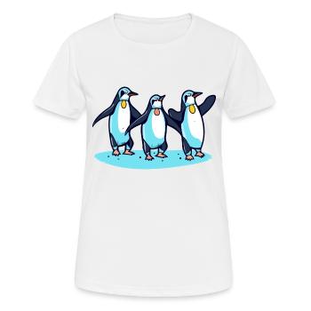 Penguins celebrate - Women's Breathable T-Shirt - white - Front - AI Model Female 172 dark (172cm)