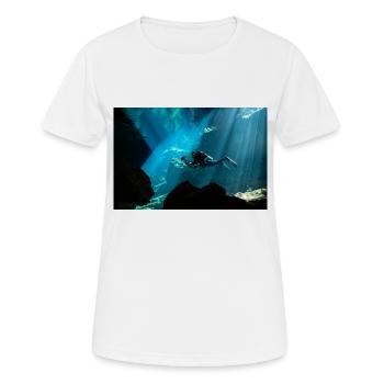 Mexiko Cenote - Frauen T-Shirt atmungsaktiv - Weiß - Vorne - AI Model Female 172 dark (172cm)