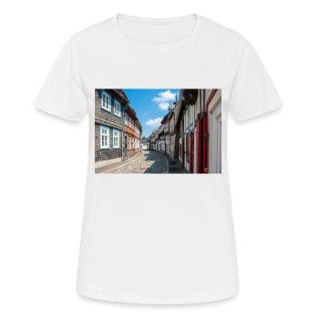 Altstadt Goslar Niedersachsen - Frauen T-Shirt atmungsaktiv - Weiß - Vorne - AI Model Female 172 dark (172cm)