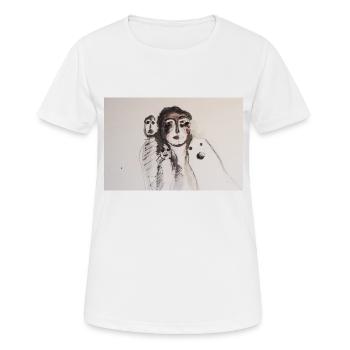 mädchen grusel - Frauen T-Shirt atmungsaktiv - Weiß - Vorne - AI Model Female 172 dark (172cm)