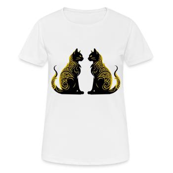 cats - Frauen T-Shirt atmungsaktiv - Weiß - Vorne - AI Model Female 172 dark (172cm)