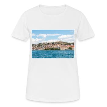 Vue panoramique Primošten Šibenik-Knin Croatie - T-shirt respirant Femme - blanc - Devant - AI Model Female 172 dark (172cm)