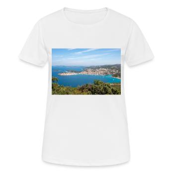 Vue panoramique Primošten Šibenik-Knin Croatie - T-shirt respirant Femme - blanc - Devant - AI Model Female 172 dark (172cm)