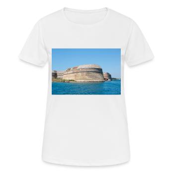 Forteresse Saint-Nicolas Šibenik-Knin Croatie - T-shirt respirant Femme - blanc - Devant - AI Model Female 172 dark (172cm)