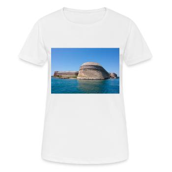 Forteresse Saint-Nicolas Šibenik-Knin Croatie - T-shirt respirant Femme - blanc - Devant - AI Model Female 172 dark (172cm)