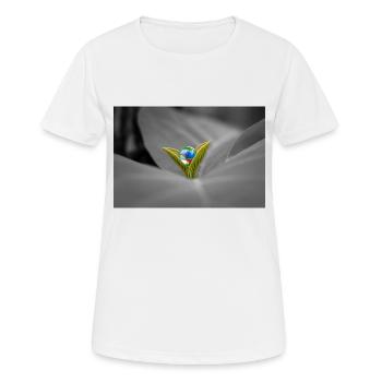 Der Marmor auf der Pflanze - Frauen T-Shirt atmungsaktiv - Weiß - Vorne - AI Model Female 172 dark (172cm)