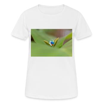 THE marble on the plant - Women's Breathable T-Shirt - white - Front - AI Model Female 172 dark (172cm)