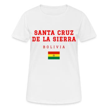 Santa Cruz de la Sierra, Bolivie - T-shirt respirant Femme - blanc - Devant - AI Model Female 172 dark (172cm)