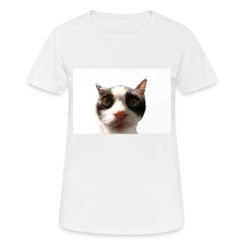 Katze - Frauen T-Shirt atmungsaktiv - Weiß - Vorne - AI Model Female 172 dark (172cm)