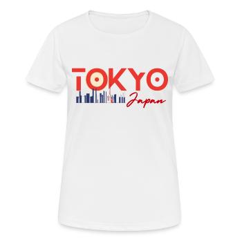 Shibuya Streetwear - T-shirt respirant Femme - blanc - Devant - AI Model Female 172 dark (172cm)