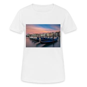 Gondolas on the Grand Canal - Women's Breathable T-Shirt - white - Front - AI Model Female 172 dark (172cm)