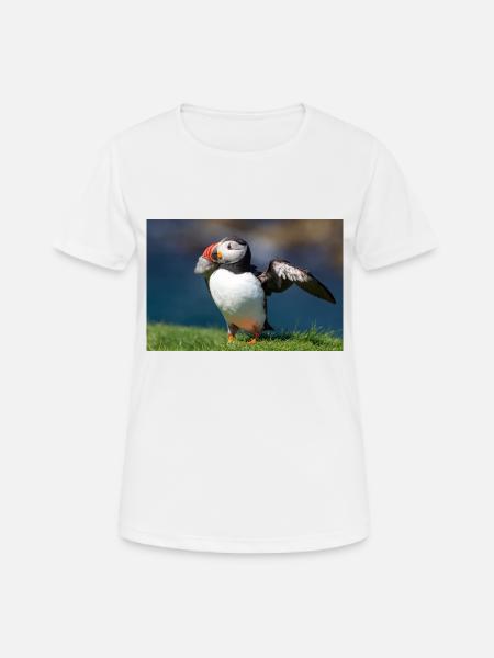 Puffin - Women's Breathable T-Shirt - white