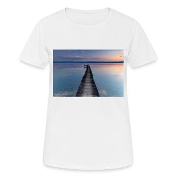 Evening atmosphere at Lake Ammersee - Women's Breathable T-Shirt - white - Front - AI Model Female 172 dark (172cm)