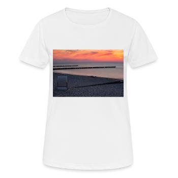 Coucher de soleil sur la mer Baltique - T-shirt respirant Femme - blanc - Devant - AI Model Female 172 dark (172cm)