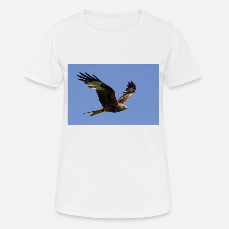 Red kite in flight - Women's Breathable T-Shirt - white