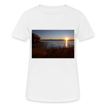 Lever du soleil au lac Ammersee - T-shirt respirant Femme - blanc - Devant - AI Model Female 172 dark (172cm)