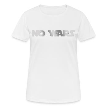 NO WARS - Women's Breathable T-Shirt - white - Front - AI Model Female 172 dark (172cm)