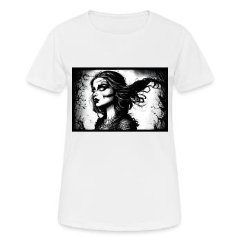 Alice #6 - Frauen T-Shirt atmungsaktiv - Weiß - Vorne - AI Model Female 172 dark (172cm)