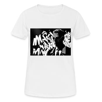 Agent #3 - Frauen T-Shirt atmungsaktiv - Weiß - Vorne - AI Model Female 172 dark (172cm)